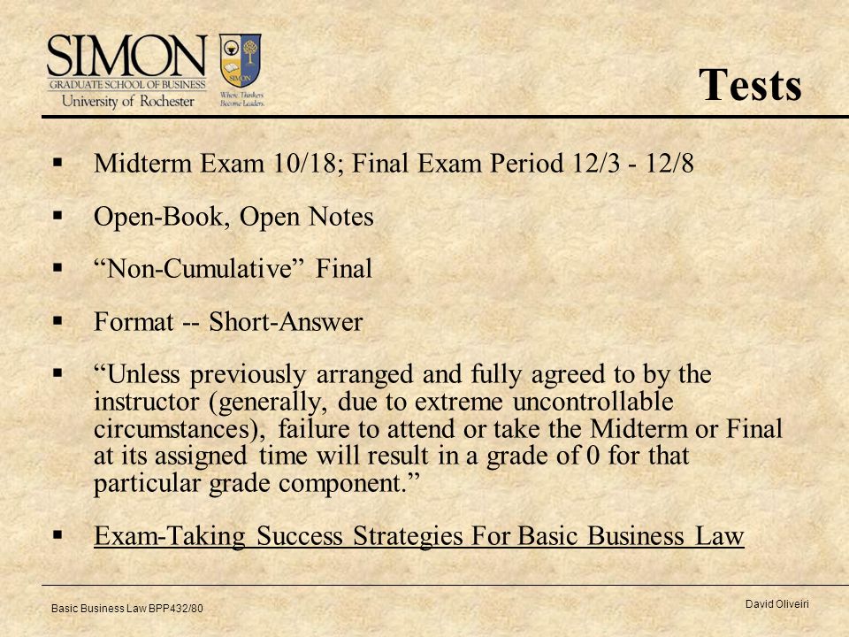 David Oliveiri Basic Business Law BPP432 80 Basic Business