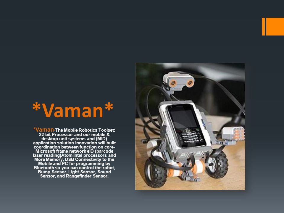 Vaman robot smart systems every mobile unit and our robot accessorise