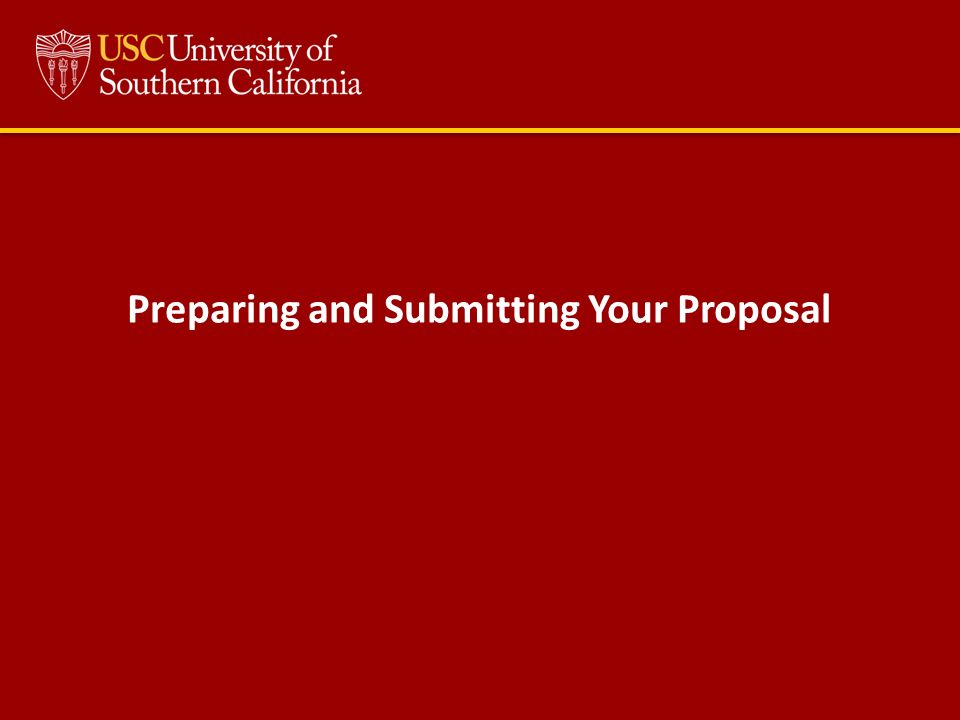 Preparing and Submitting Your Proposal
