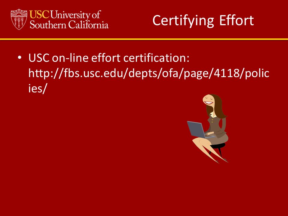 USC on-line effort certification:   ies/