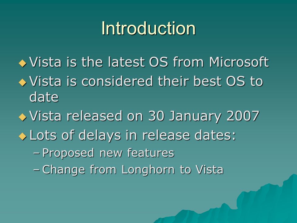 Evaluation of Microsoft Windows Vista By: Richard Awusi Supervisor: John  Ebden Consultants: Jill Japp and Billy Morgan. - ppt download