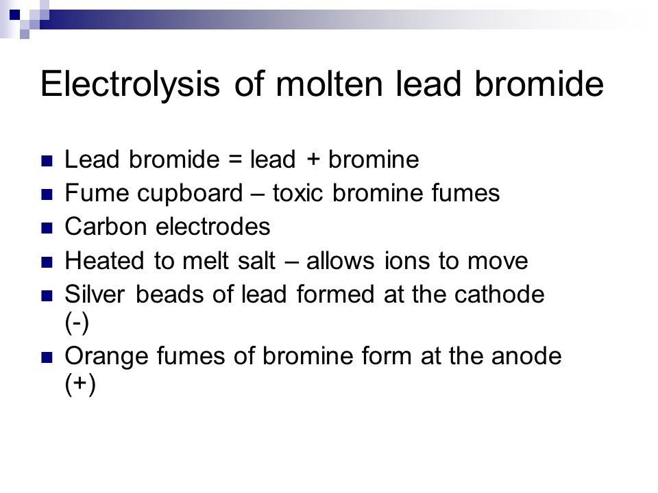 ELECTROLYSIS Decomposition using an electric current. - ppt download