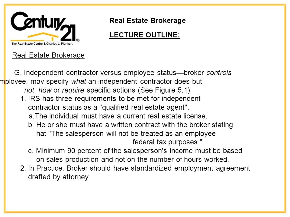 Define the general term brokerage and the specific term real estate brokerage. Explain how the broker's and the salesperson's compensations are determined. - ppt download - 웹