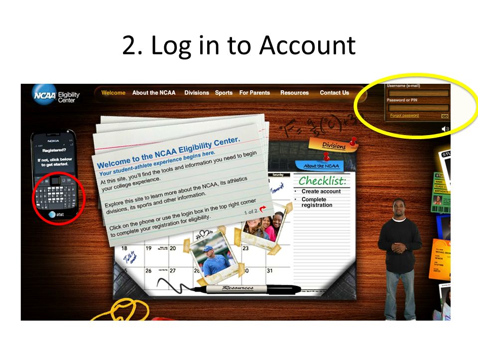 2. Log in to Account