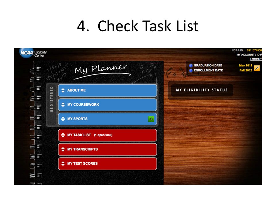 4. Check Task List