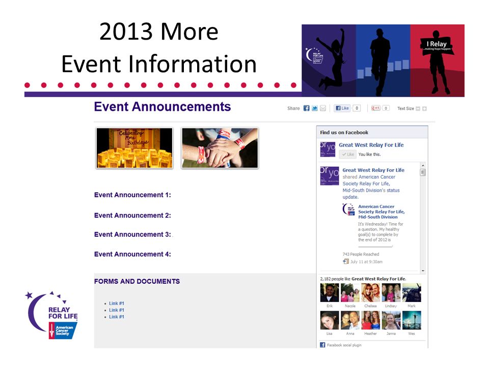2013 More Event Information