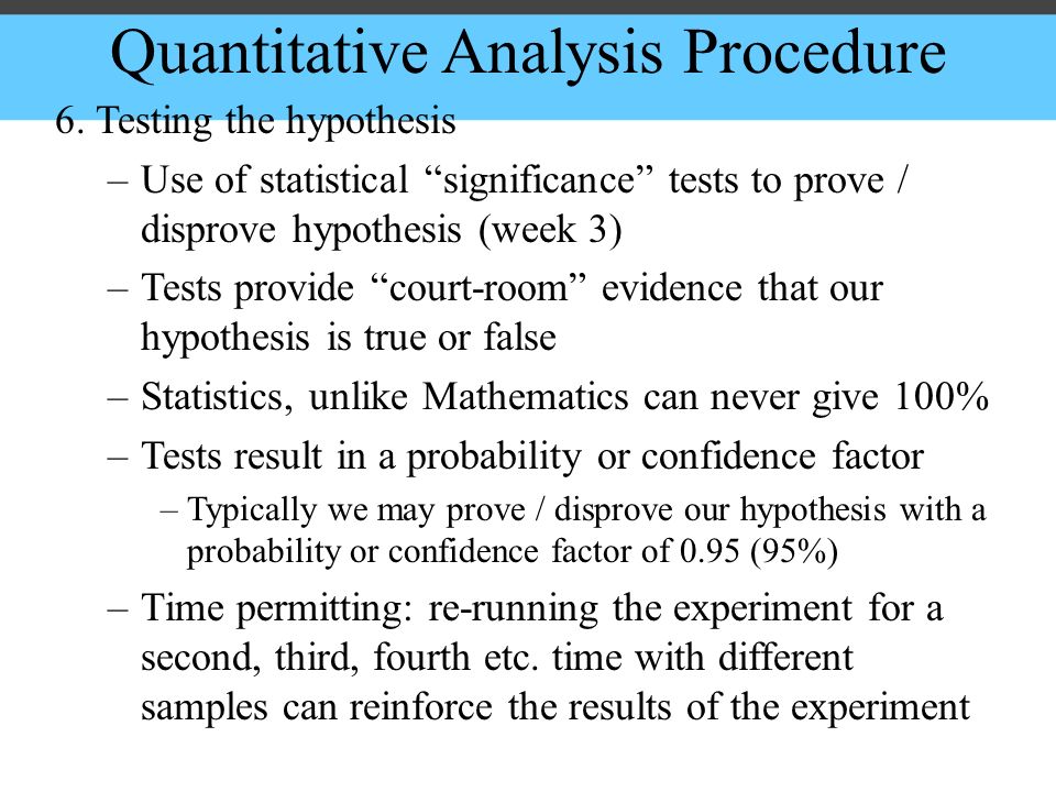 Quantitative Analysis Procedure 6.