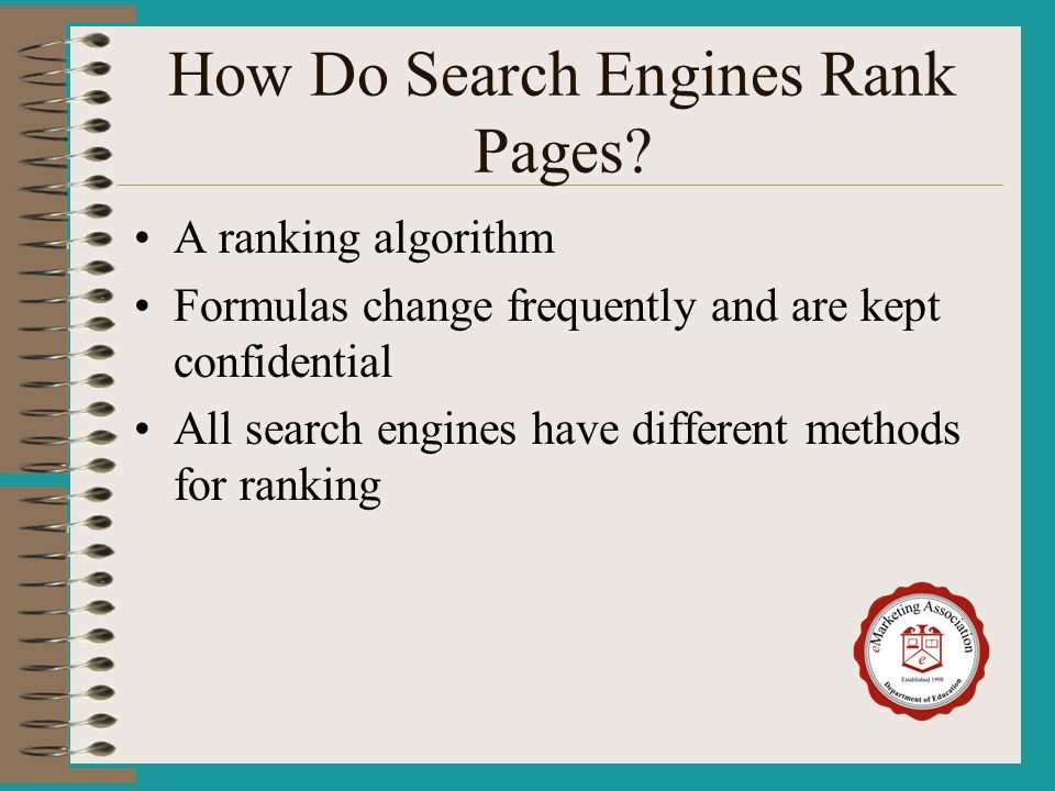 How Do Search Engines Rank Pages.