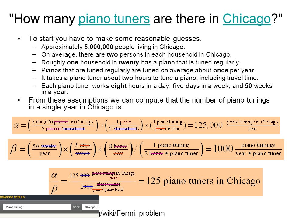 How Many Piano Tuners are There in Chicago  