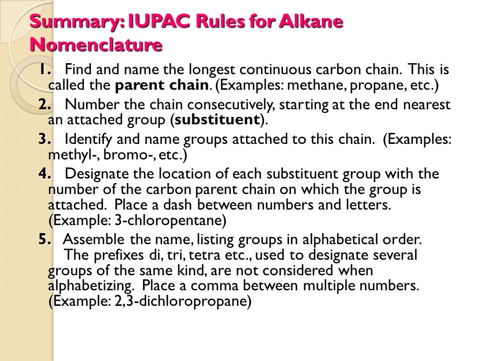 Organic Chemistry Nomenclature Alkanes Alkenesalkynes Ppt Download