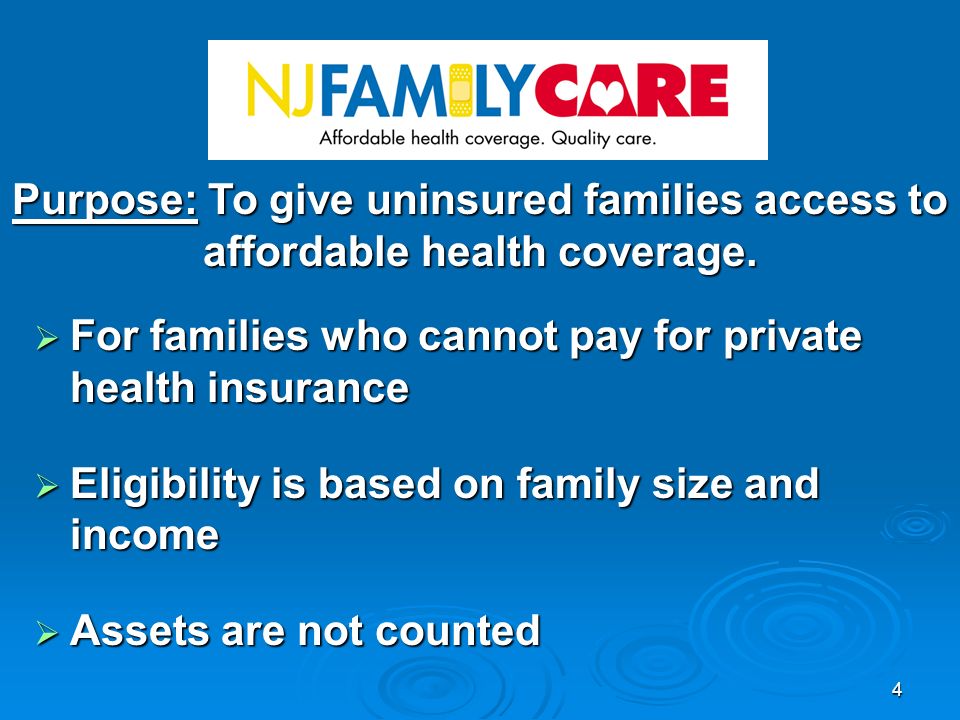 Nj Familycare Eligibility Chart 2019