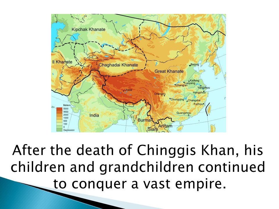 After the death of Chinggis Khan, his children and grandchildren continued to conquer a vast empire.