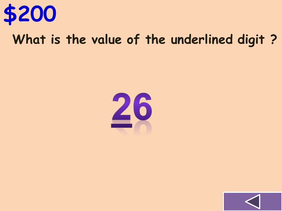 What is the value of the underlined digit $100