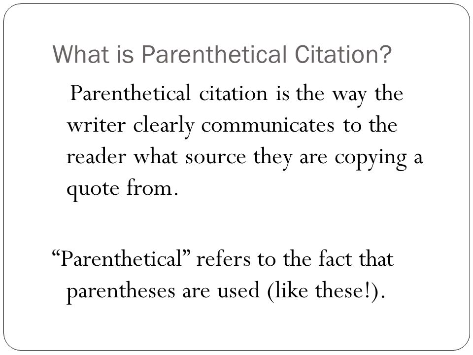 citation machine Research paper parenthetical citation
