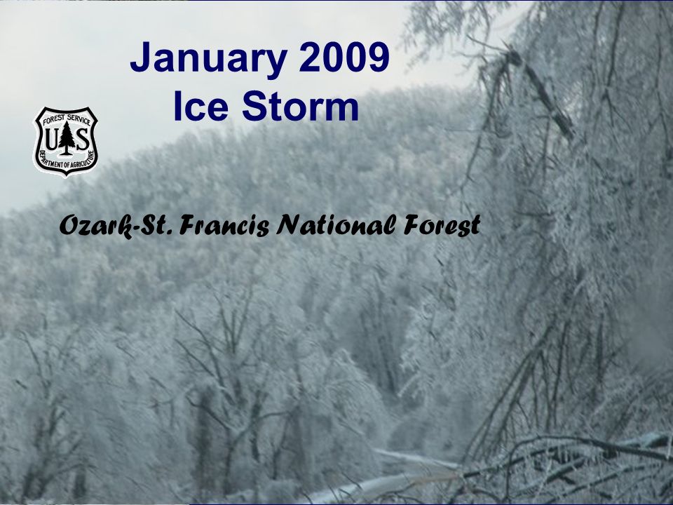 January 2009 Ice Storm Ozark-St. Francis National Forest