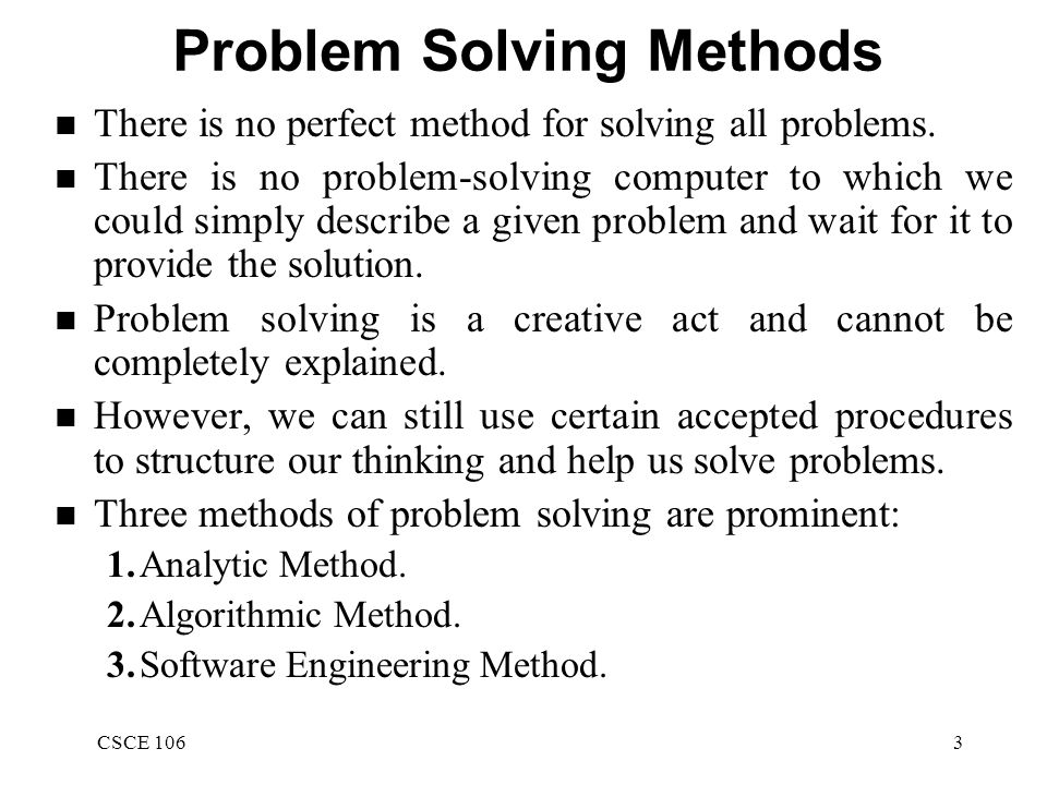 engineering problem solving method