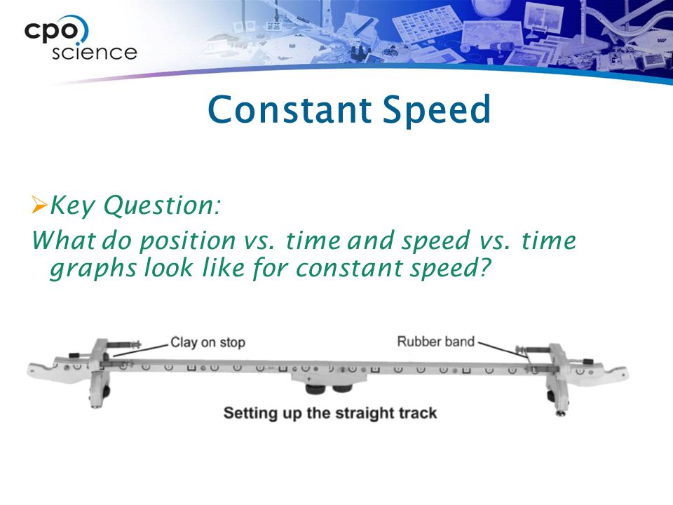Constant Speed  Key Question: What do position vs.