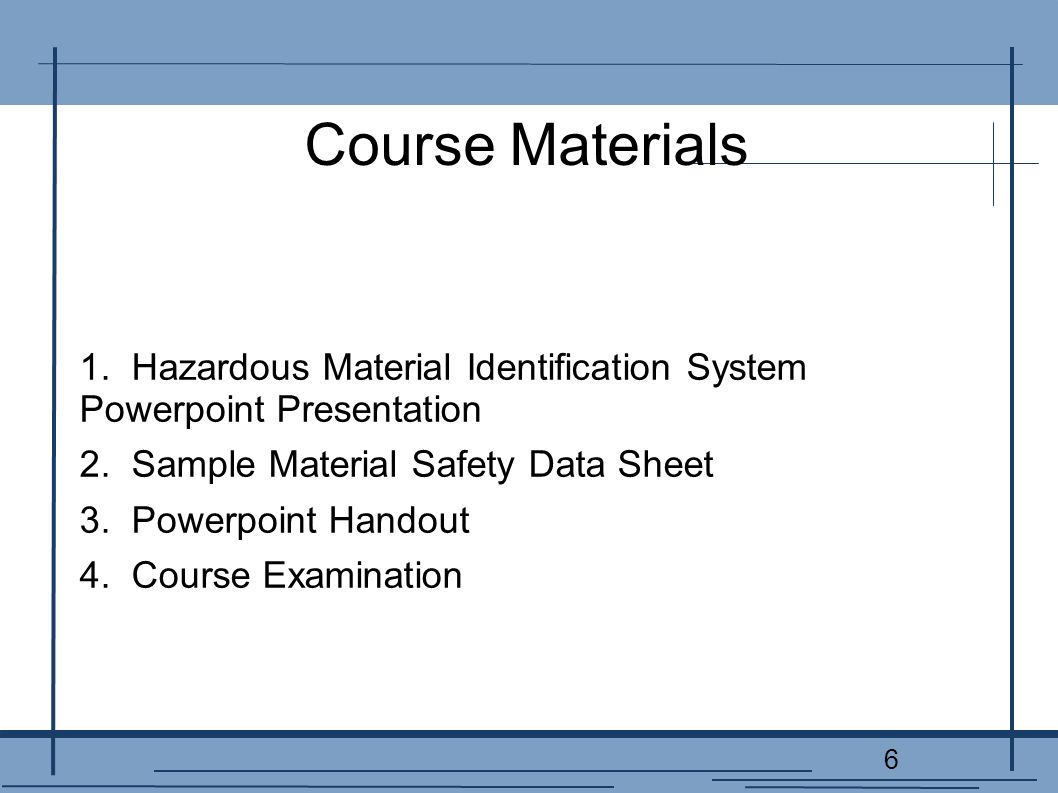 pics Material Safety Data Sheet Powerpoint Presentation 1 hazardous material identification