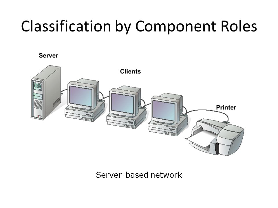 Classification by Component Roles Server-based network