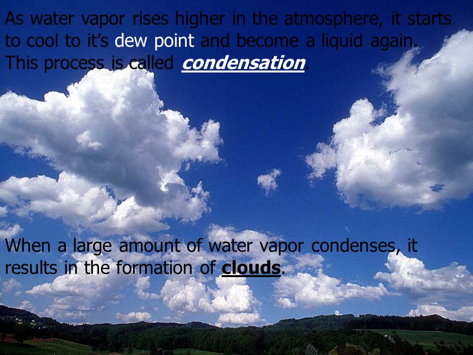 Humidity – is the amount of water vapor in the air.