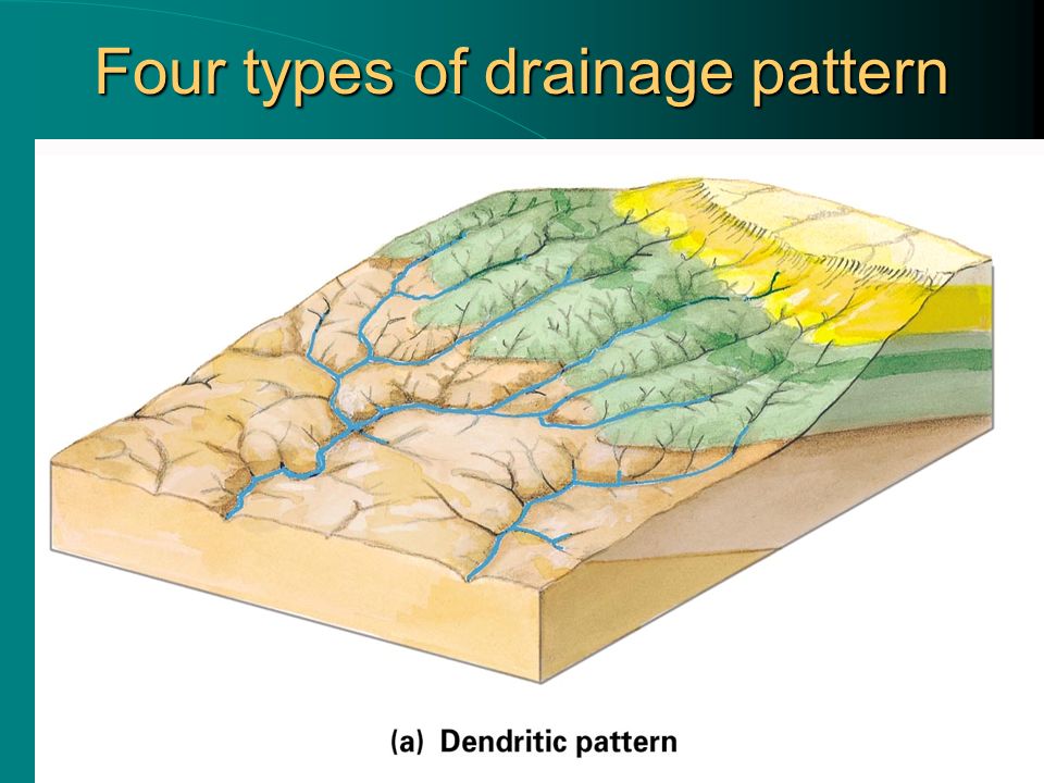 Four types of drainage pattern