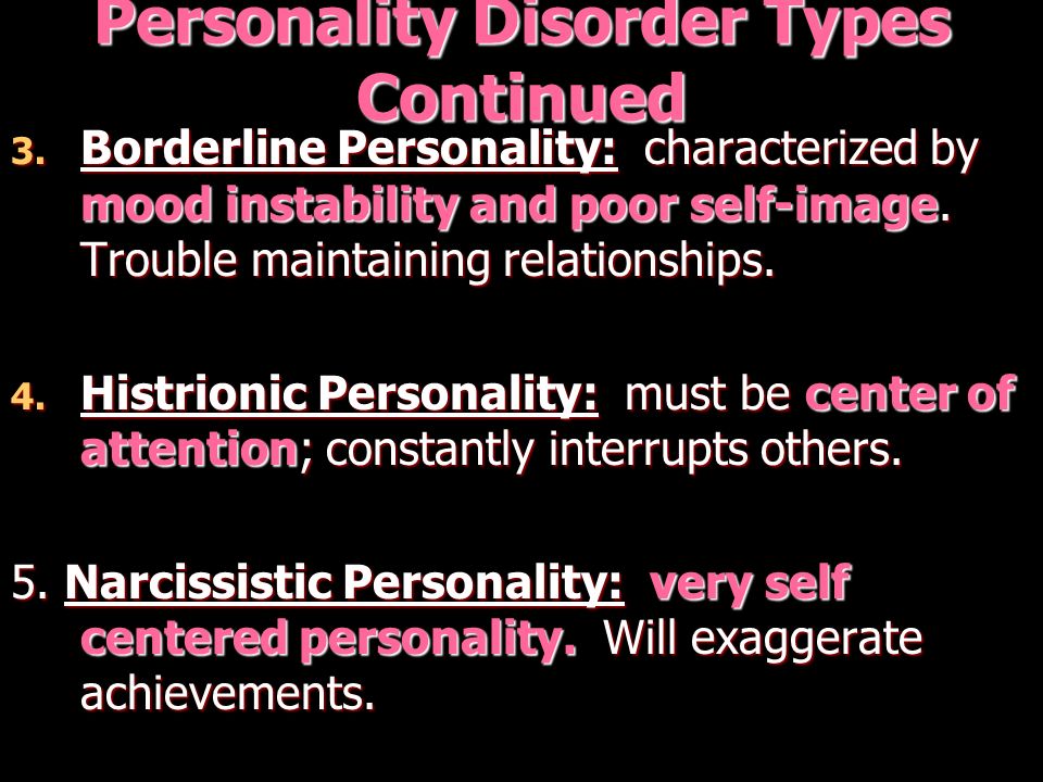 Personality Disorders Personality Disorders refer to inflexible and enduring behavior patterns that impair social functioning.