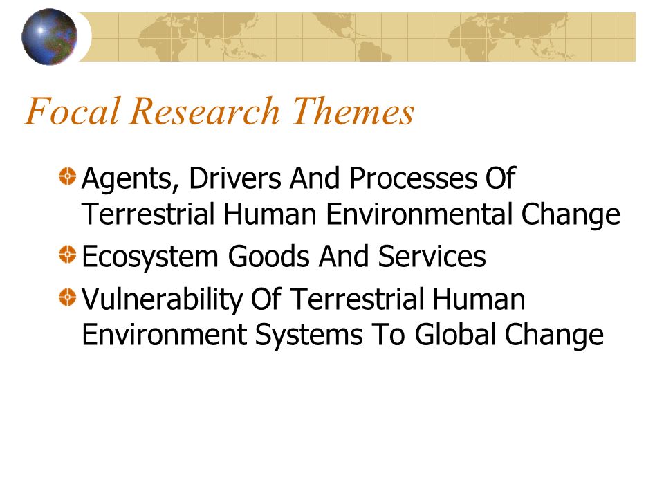 THE LAND Project Land-Centric integrative research programme Guiding Questions of the Research Agenda are: 1.