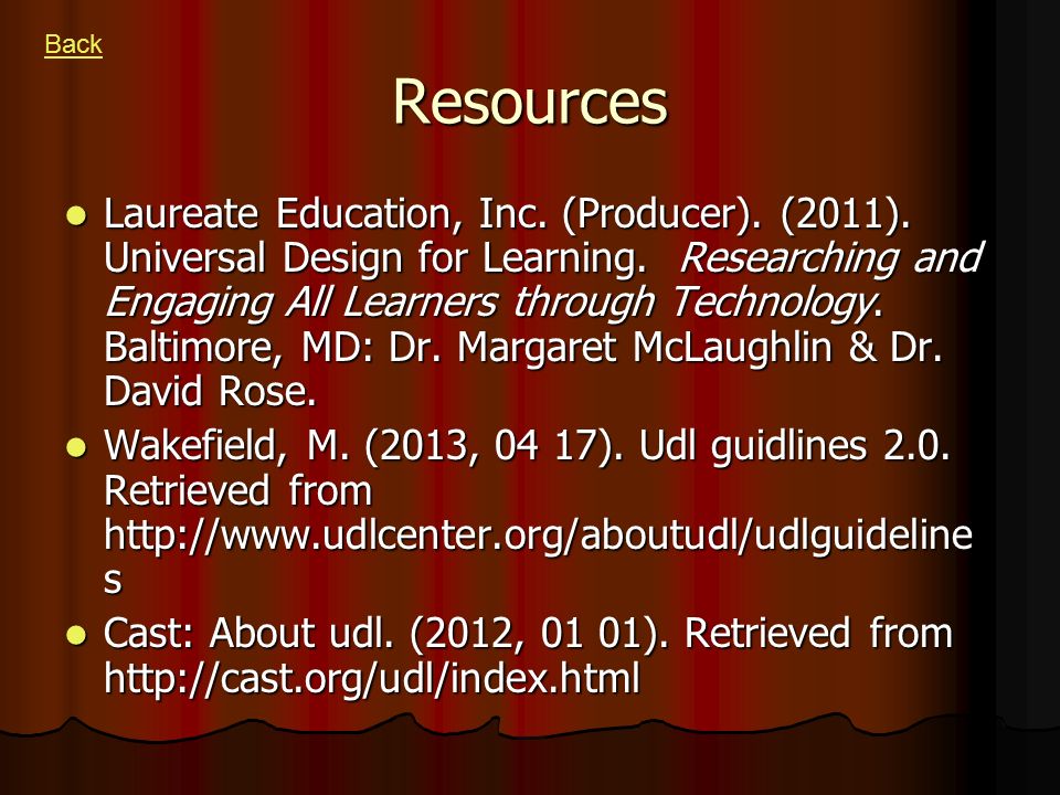 Resources Laureate Education, Inc. (Producer). (2011).