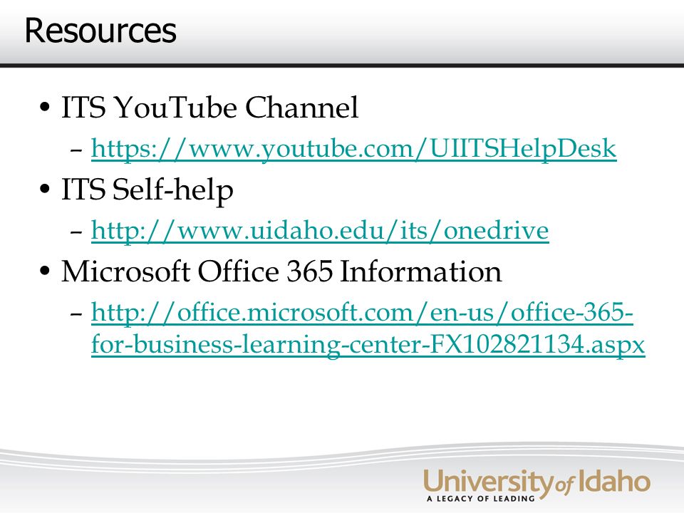 Office 365 Training Series Ui Darren Kearney Its Help Desk