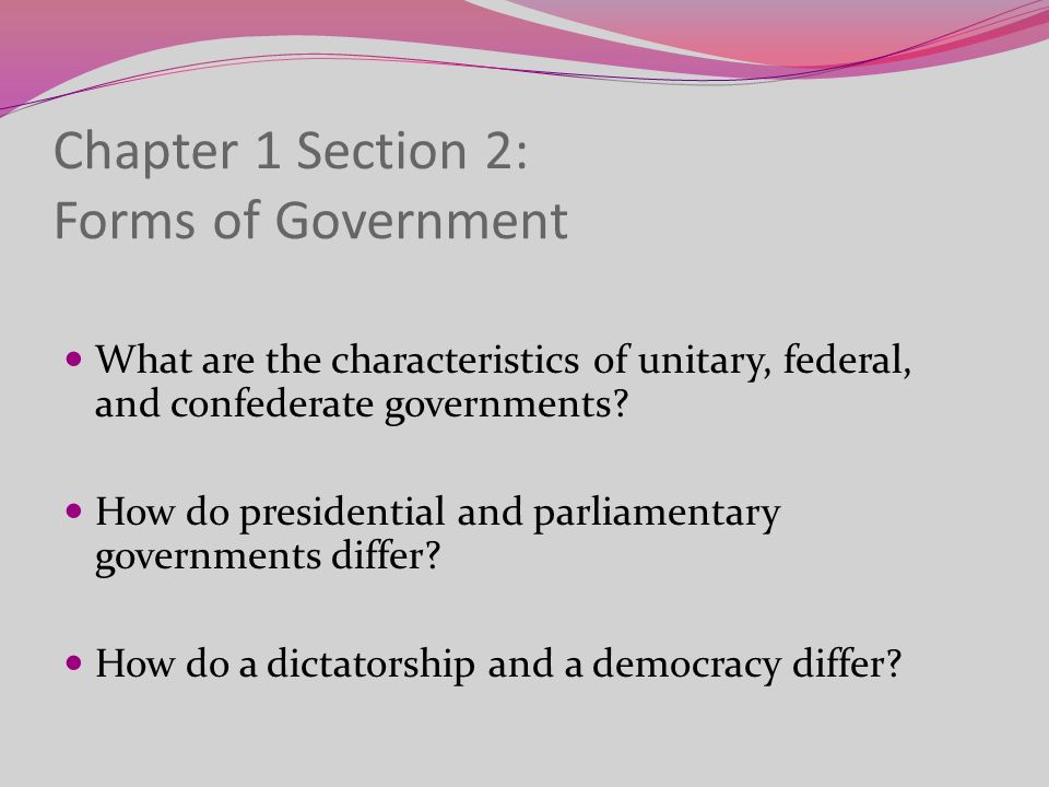 characteristics of unitary government
