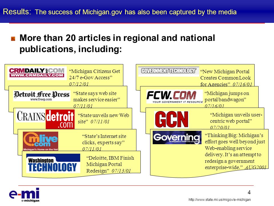 The Michigan.gov Story: Reinventing State Government Online Presented