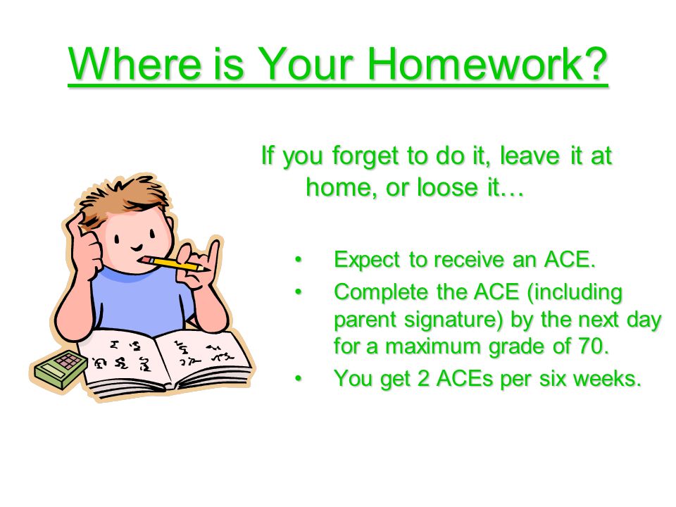 Where is Your Homework.