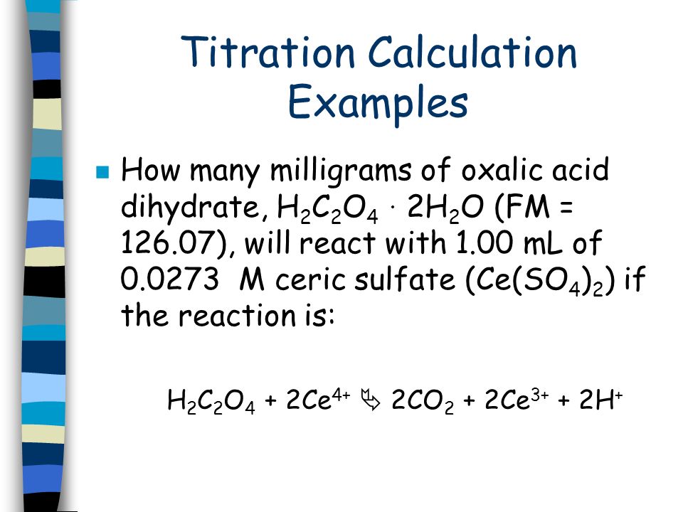 Chapter 7 Let The Titrations Begin Titration N Titration A Procedure In Which One Substance Titrant Is Carefully Added To Another Analyte Until Ppt Download