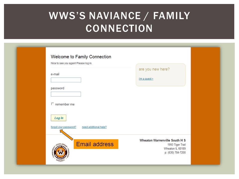 WWS’S NAVIANCE / FAMILY CONNECTION  address