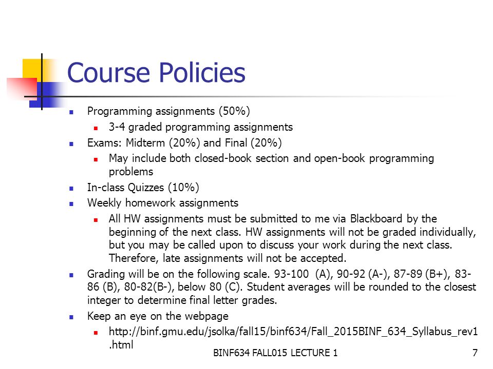 binf634 fall015 lecture 11 binf 634 bioinformatics programming