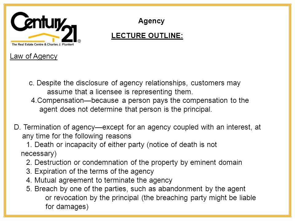Law of Agency c.