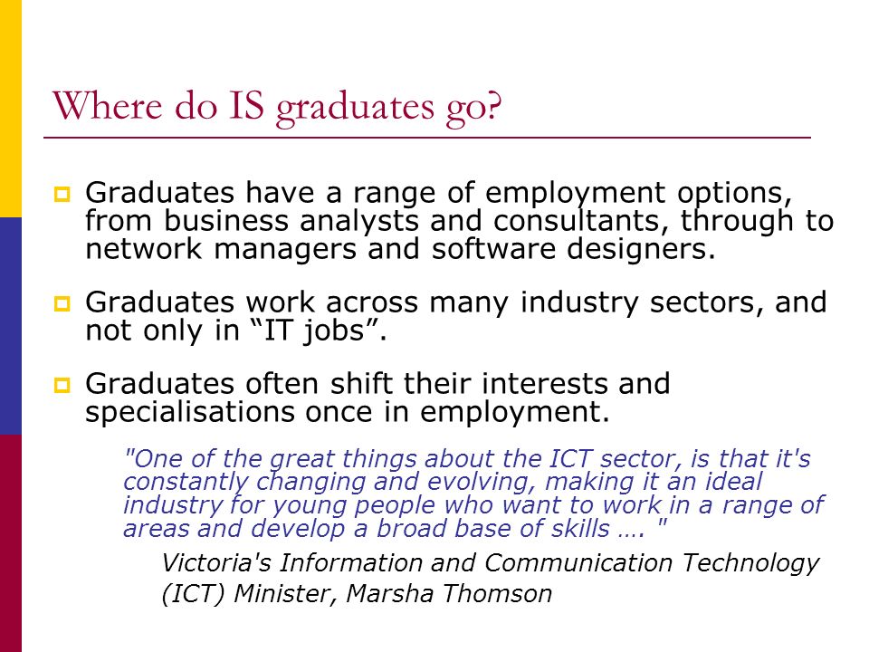 Where do IS graduates go.