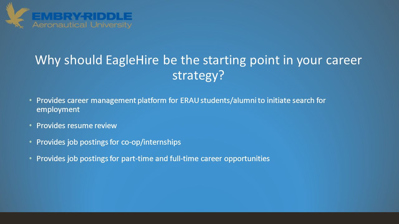 Why should EagleHire be the starting point in your career strategy.