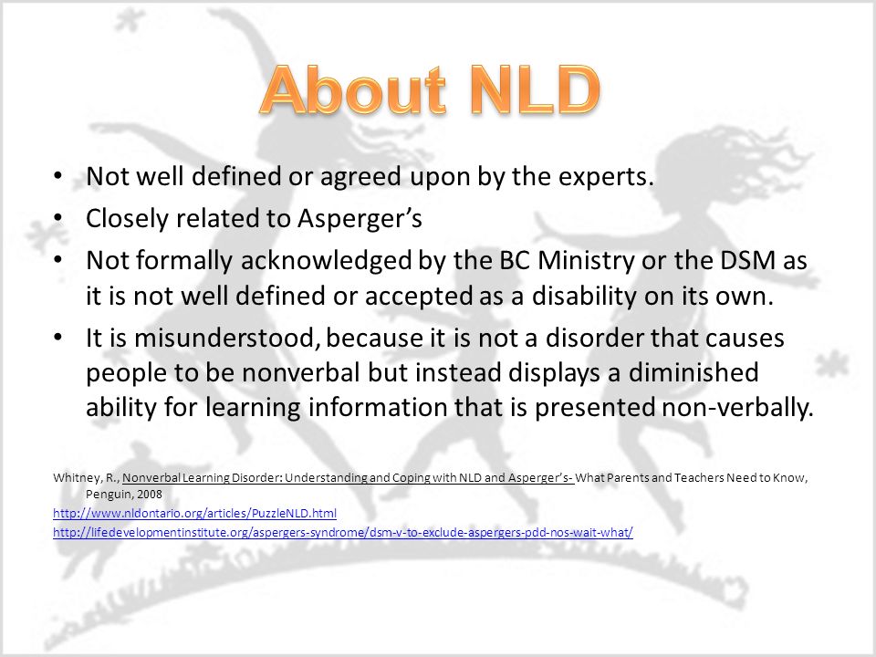 Nld Vs Aspergers Chart