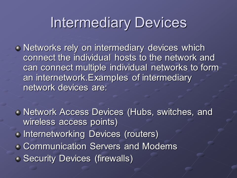 intermediary network devices