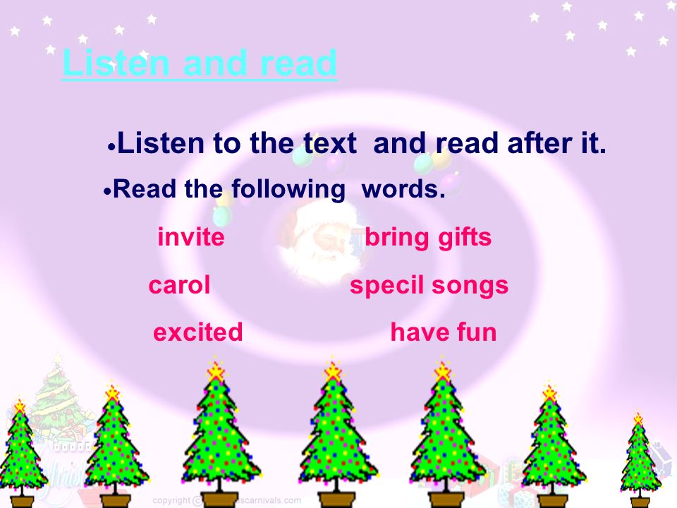 What can you see on Christmas I can see… Read and answer