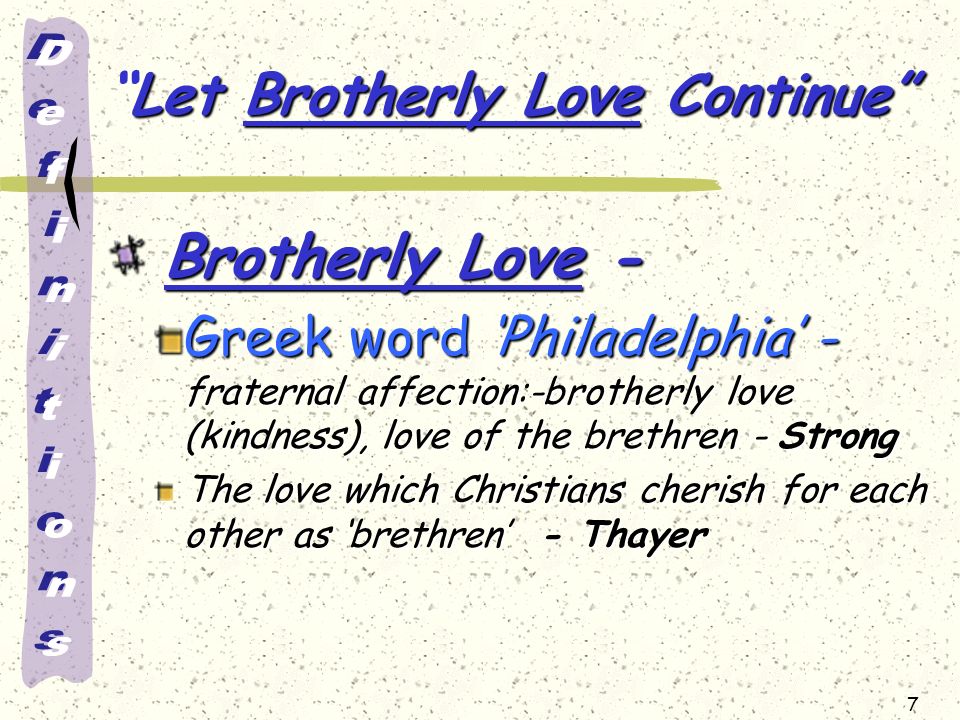 Brotherly Love Brotherly Love Greek Word Brotherly Love Brotherly Love Greek Word