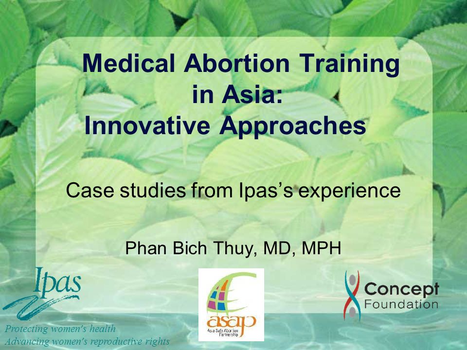 Medical Abortion Training In Asia: Innovative Approaches Case Studies ...