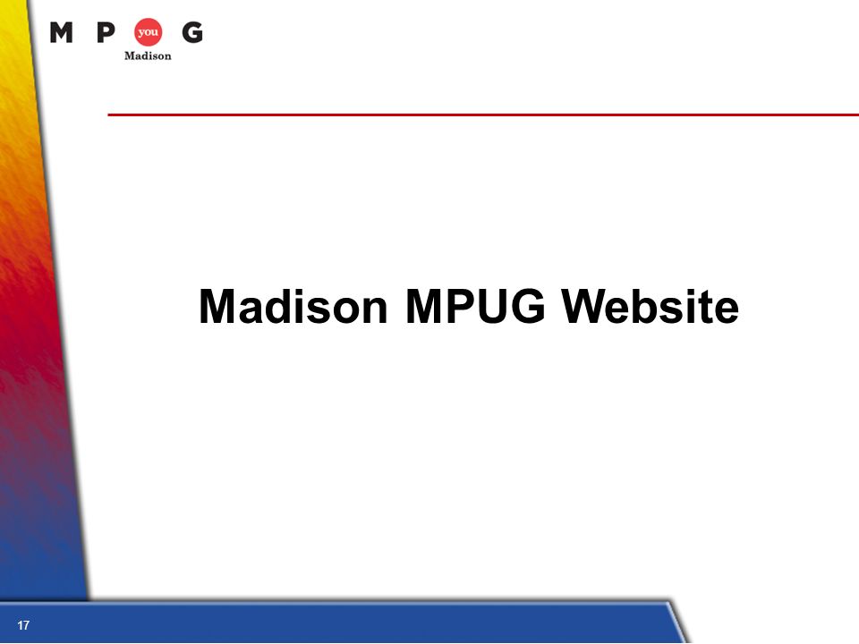 17 Madison MPUG Website
