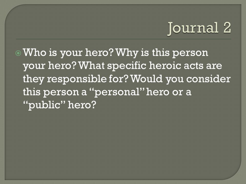  Who is your hero. Why is this person your hero.