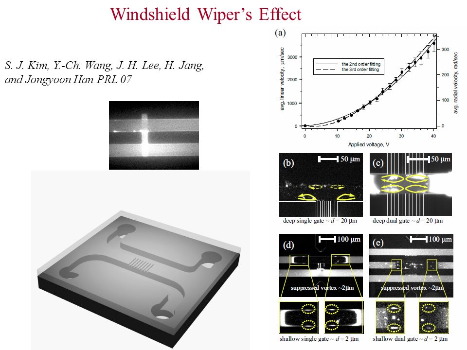 S. J. Kim, Y.-Ch. Wang, J. H. Lee, H. Jang, and Jongyoon Han PRL 07 Windshield Wiper’s Effect