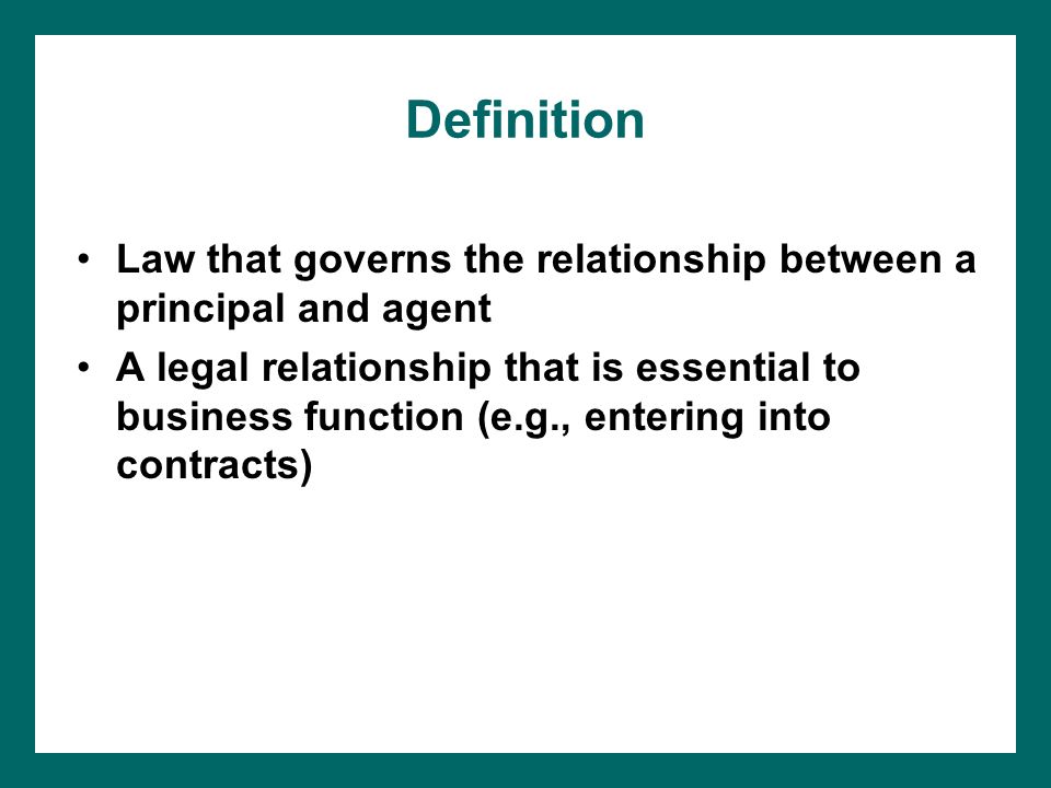 agent and principal definition agent and principal definition