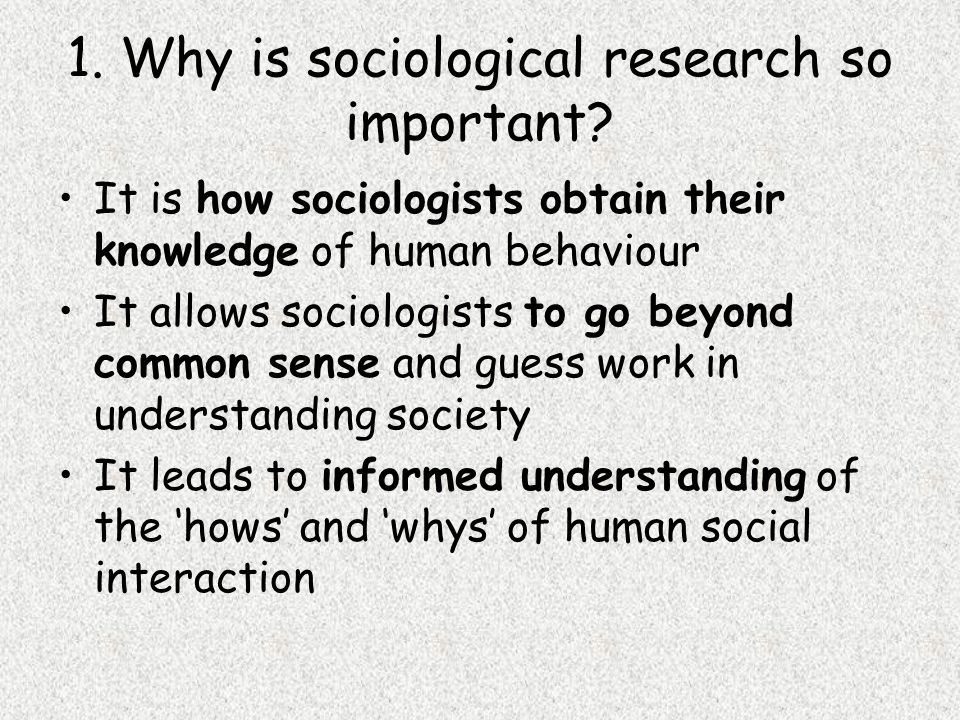 why is social research important