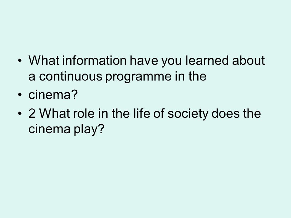 role of cinema in society