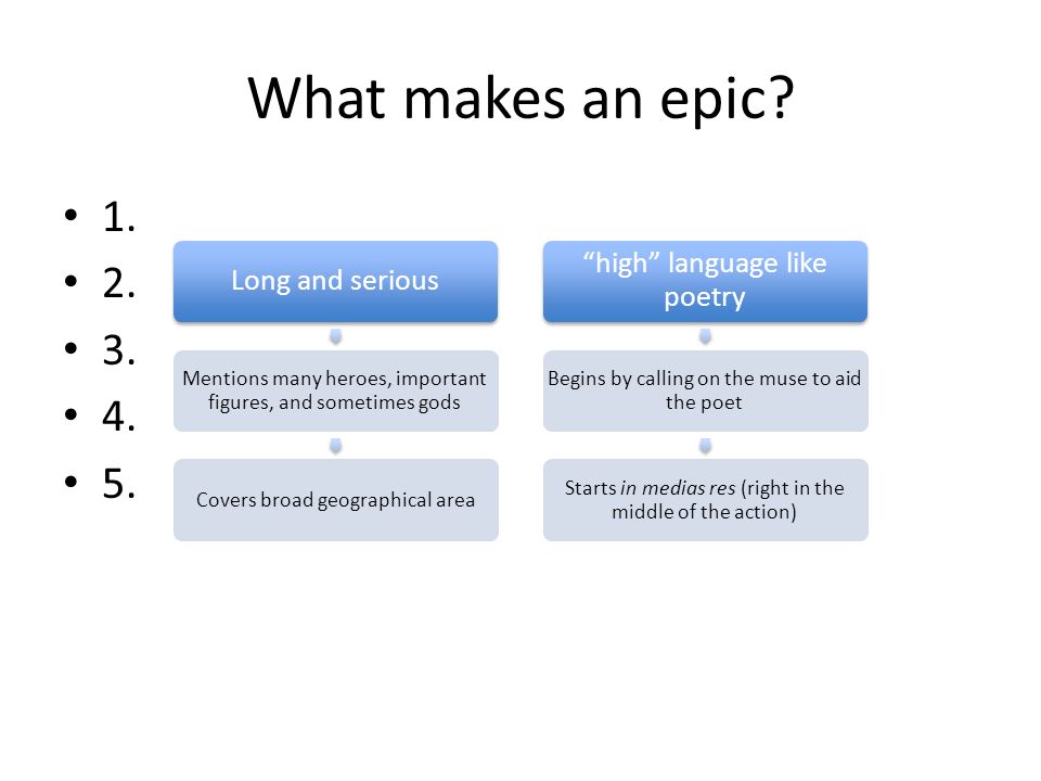 What makes an epic